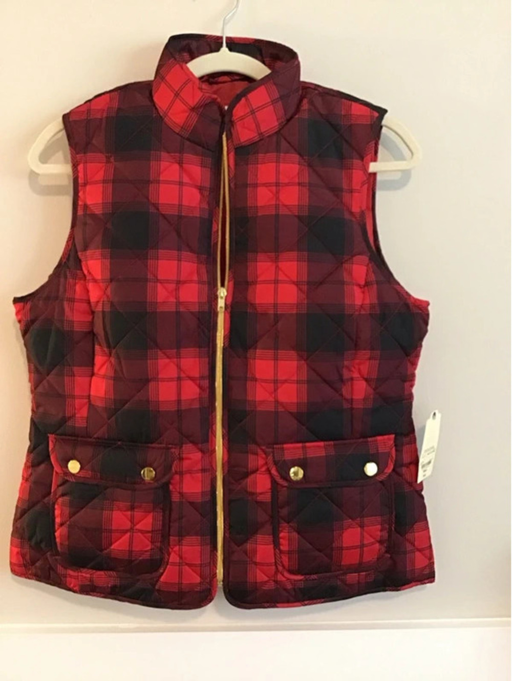 St. John’s bay small womens quilted vest, new